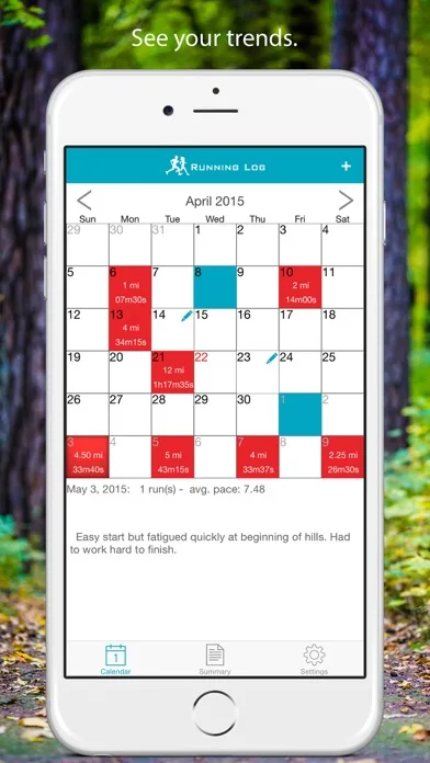 Running Log Lite screenshot 2