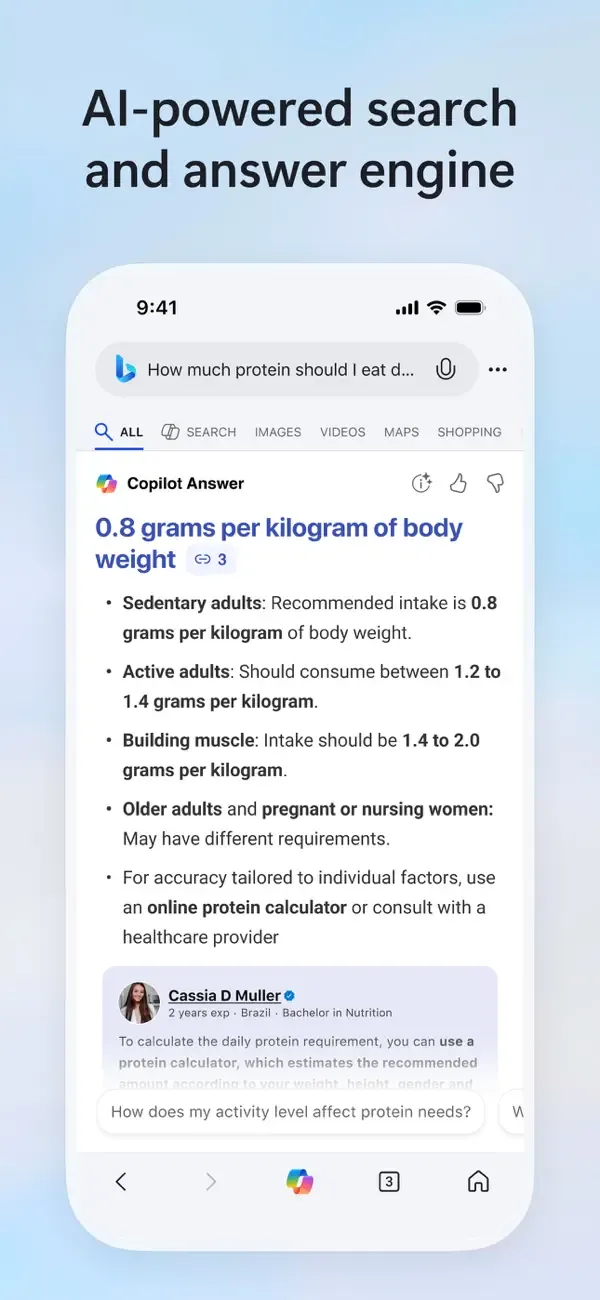 Microsoft Bing Search screenshot 1