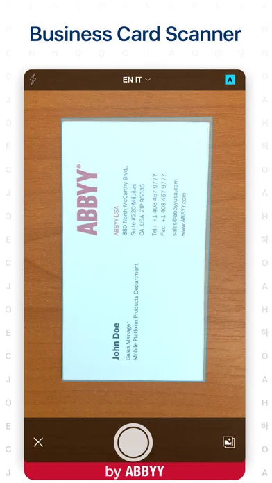 ABBYY Business Card Reader Pro screenshot 1