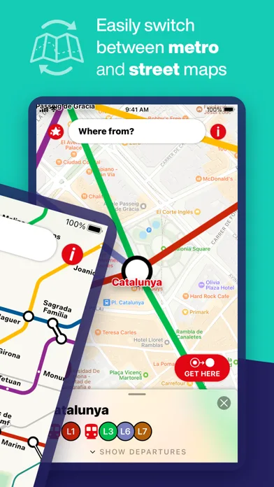 Barcelona Metro Map & Routing screenshot 2