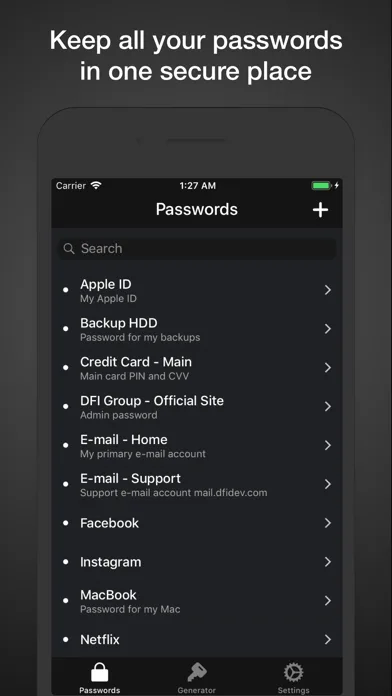 Passwords Cloud screenshot 1