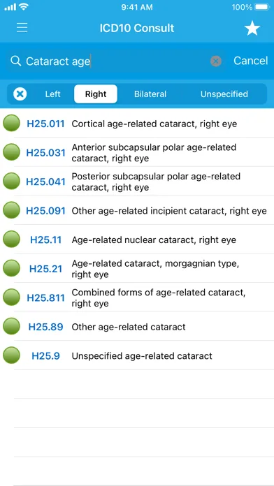ICD10 Consult screenshot 2