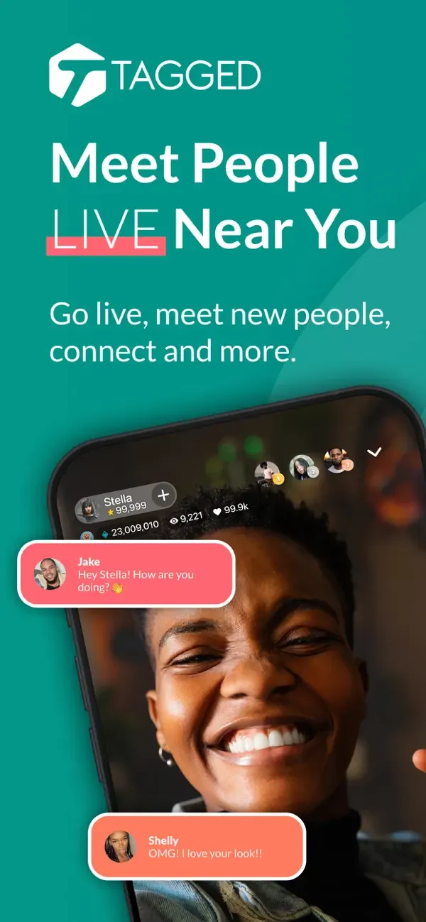Tagged Dating: Chat & Go Live! screenshot 1