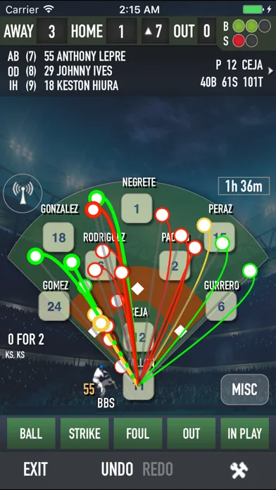 iScore Baseball and Softball screenshot 1