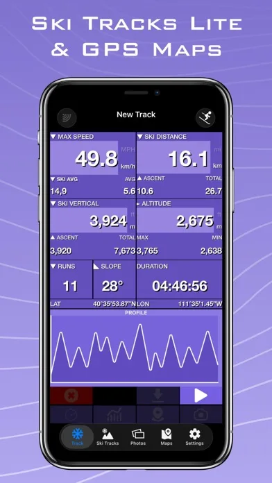 Ski Tracks Lite & GPS Maps screenshot 1