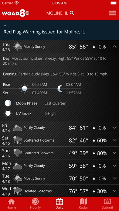 WQAD Storm Track 8 Weather screenshot 1