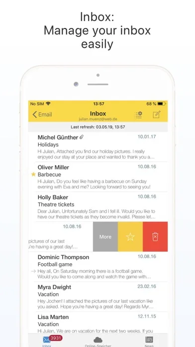 WEB.DE - Mail, Cloud & News screenshot 1