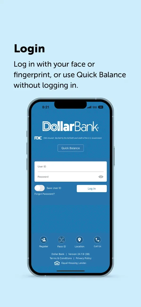 Dollar Bank Mobile App screenshot 1