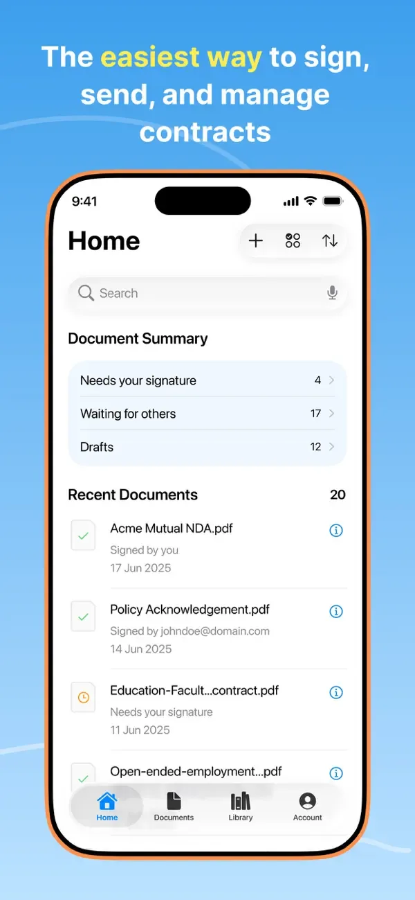 Signeasy－Sign Documents App screenshot 1