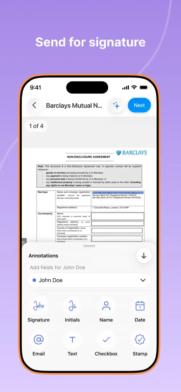 Signeasy－Sign Documents App screenshot 3