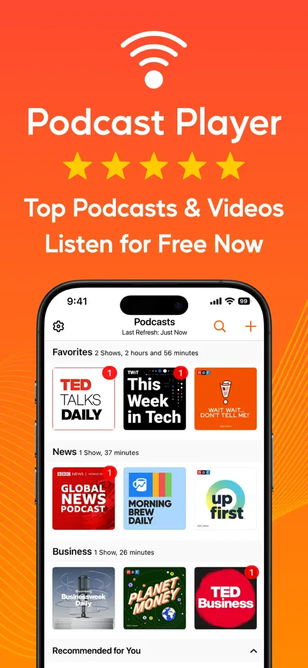 Podcast Player - Video & RSS screenshot 1