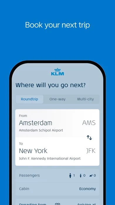 KLM - Book a flight screenshot 3