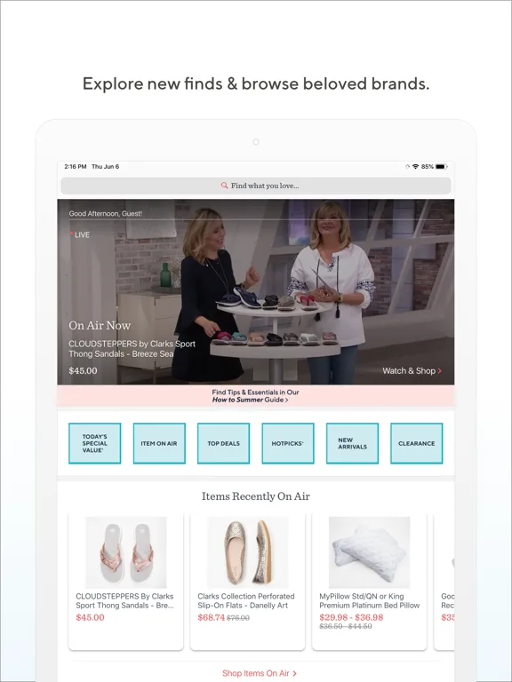 QVC for Tablet (US) screenshot 1