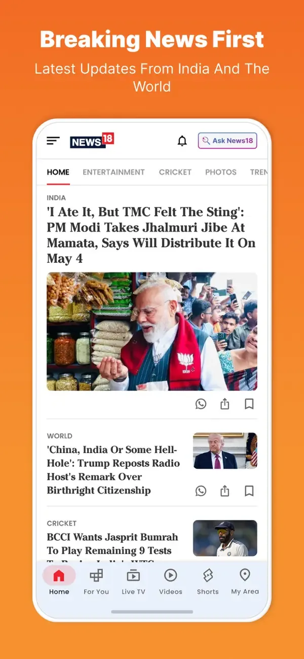 News18: Latest News & Updates screenshot 1