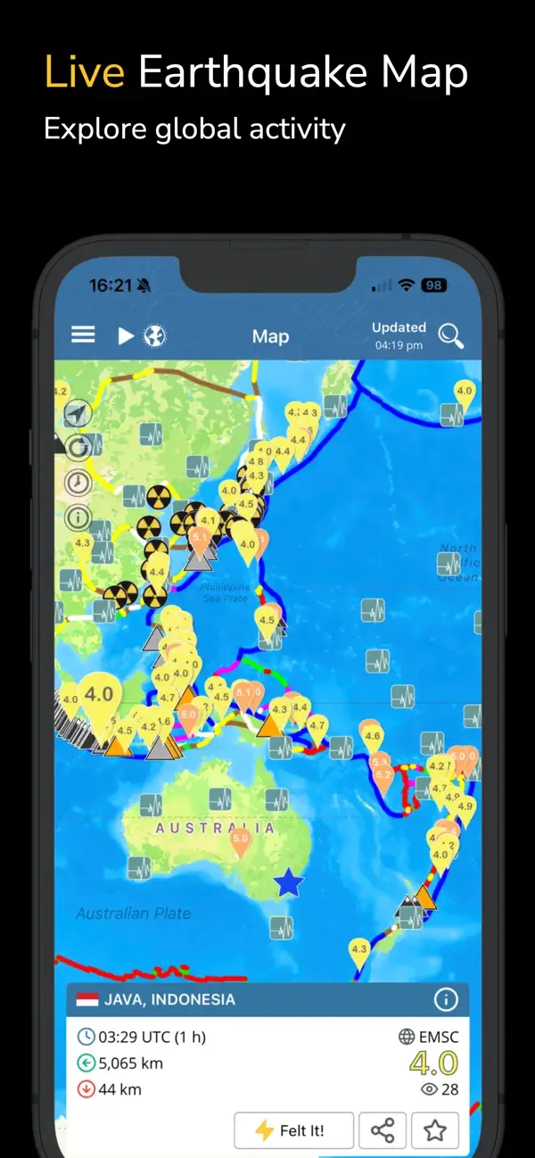 Earthquake+ Alerts & Tracker screenshot 1
