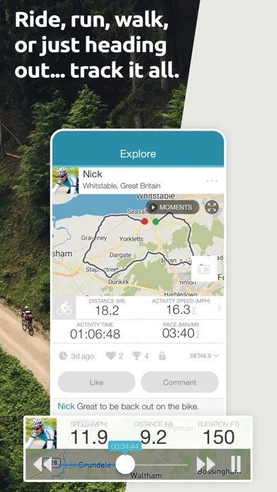 Map My Tracks: ride run walk screenshot 1