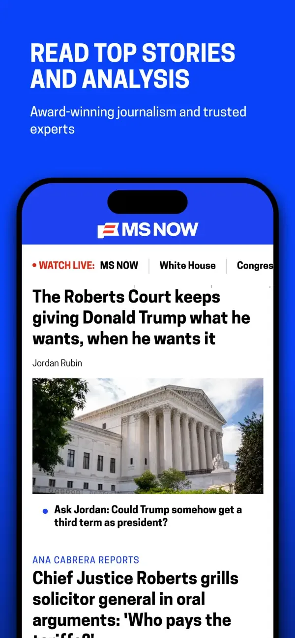 MS NOW: Watch Live News screenshot 1