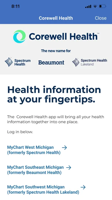 Corewell Health App screenshot 1