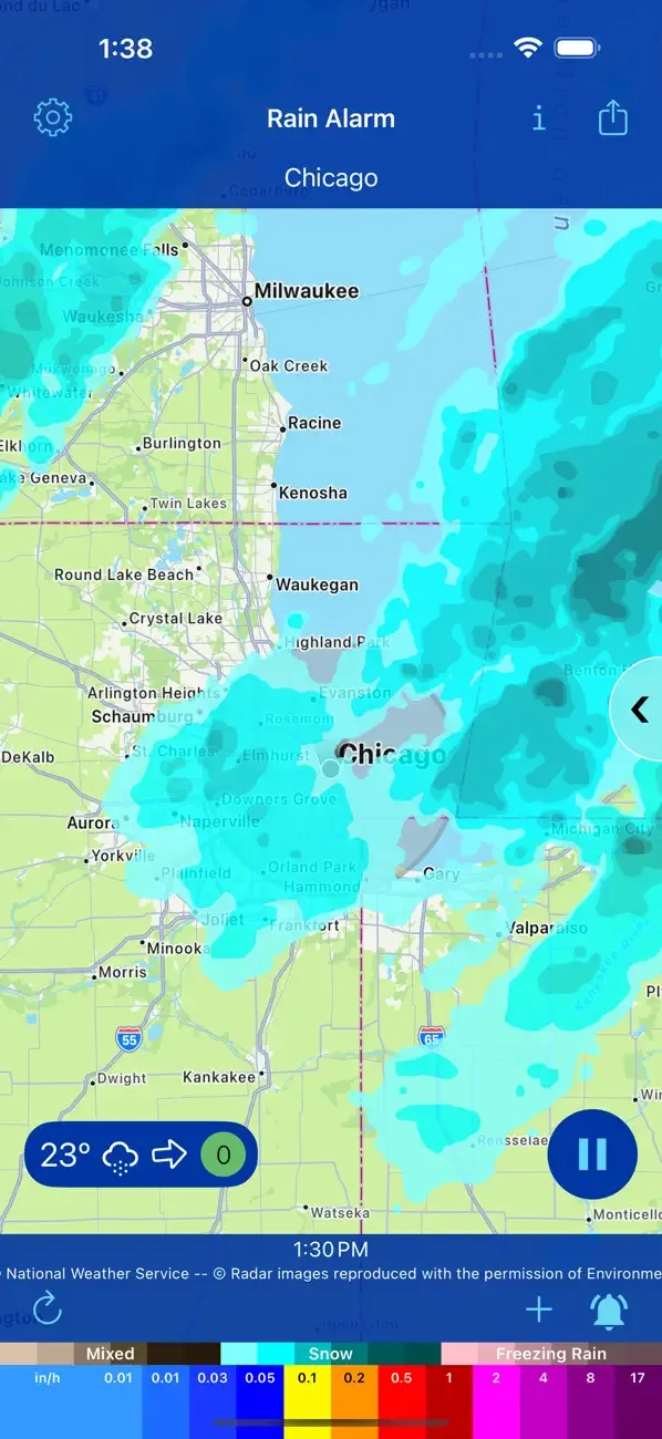 Rain Alarm Live Weather Radar screenshot 2