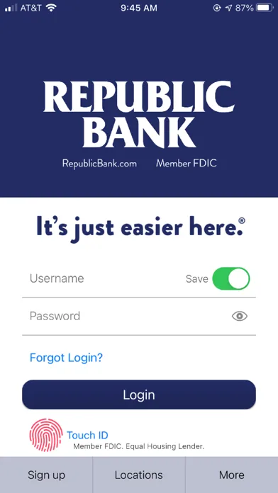 Republic Bank Mobile App screenshot 1