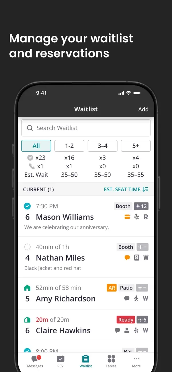 Yelp Guest Manager screenshot 2