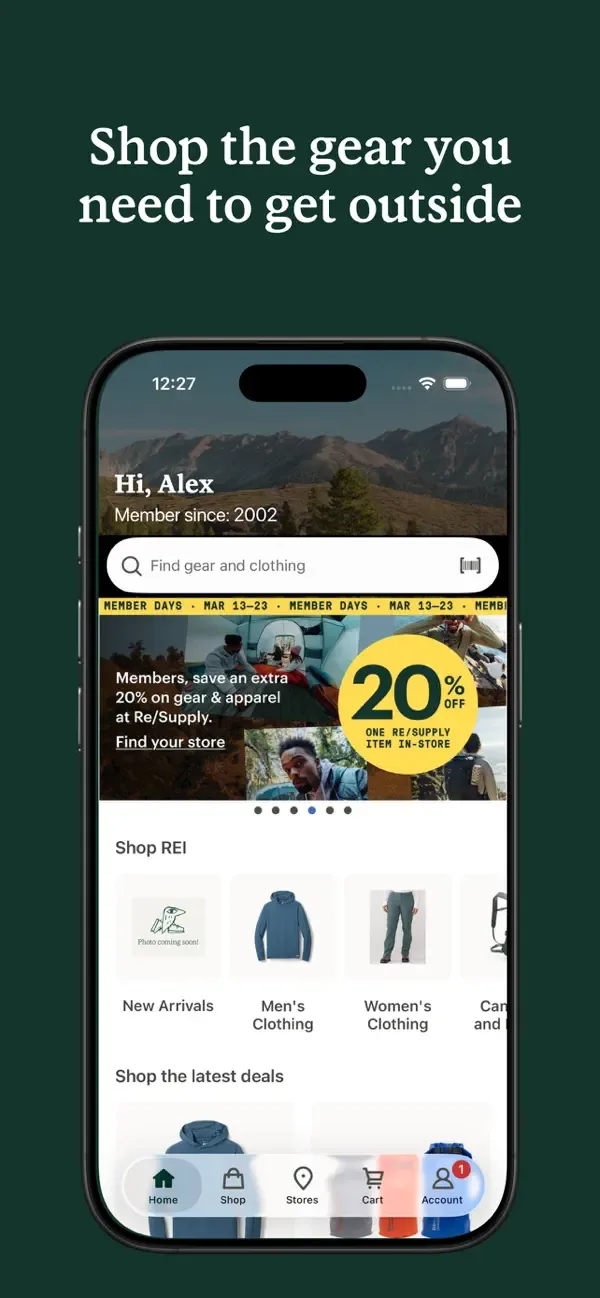 REI Co-op – Shop Outdoor Gear screenshot 1