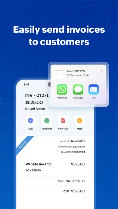 Zoho Invoice Maker App screenshot 2