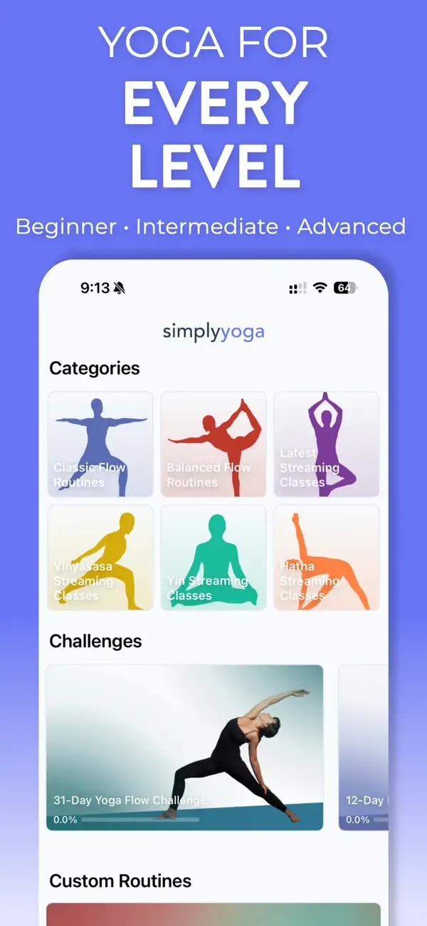 Simply Yoga - Home Workouts screenshot 2
