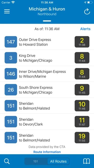 Transit Stop: CTA Tracker. screenshot 1