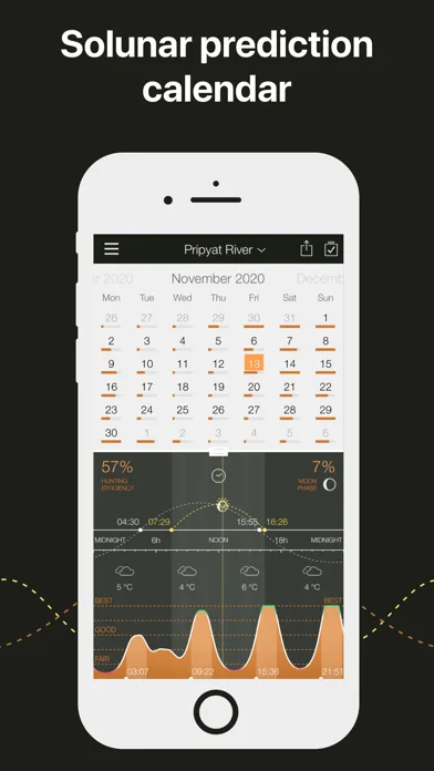 Hunting Calendar, Solunar screenshot 1