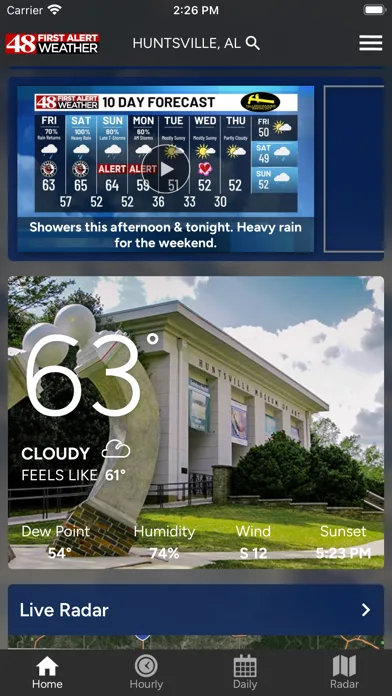 WAFF 48 First Alert Weather screenshot 1