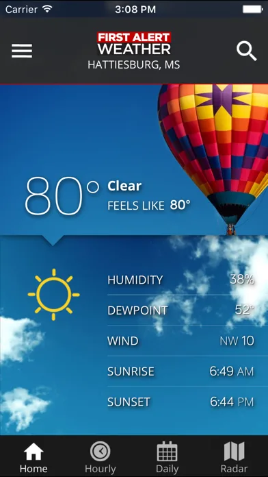 WDAM 7 First Alert Weather screenshot 1