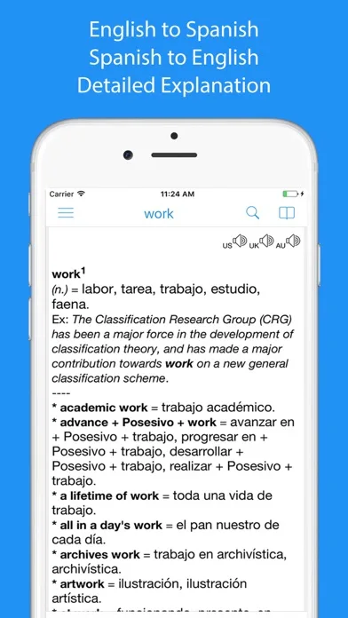 Spanish Dictionary - Dict Box screenshot 1