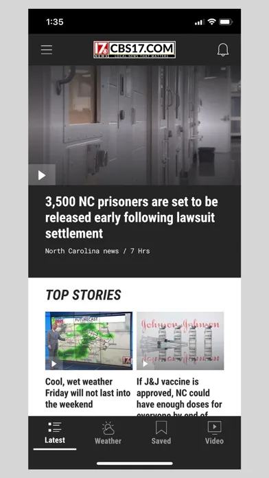 CBS 17 News screenshot 2