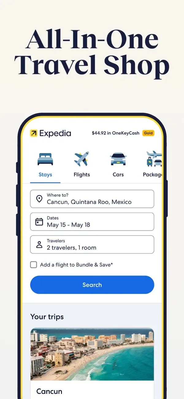 Expedia: Hotels, Flights, Cars screenshot 1