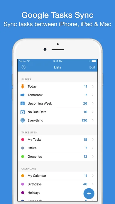 gTasks for Google Tasks screenshot 1