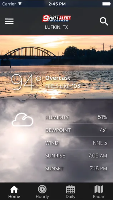 KTRE 9 First Alert Weather screenshot 1