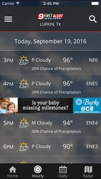 KTRE 9 First Alert Weather screenshot 2