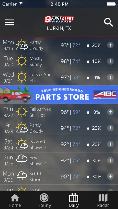 KTRE 9 First Alert Weather screenshot 3