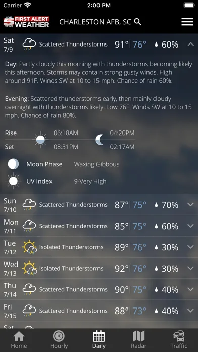 WCSC Live 5 Weather screenshot 2