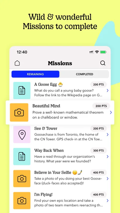 Goosechase screenshot 2