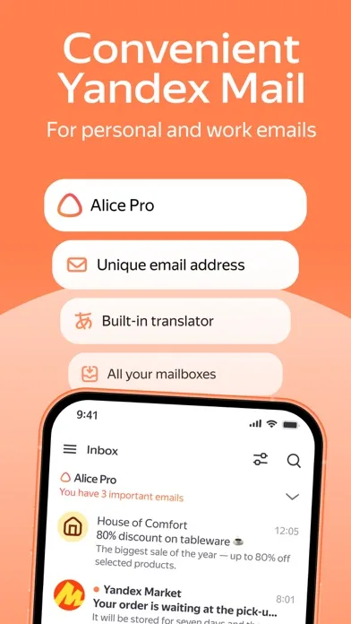 Yandex Mail: Email & Cloud screenshot 1