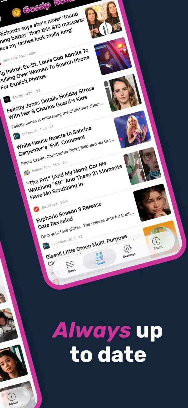 Gossip Bucket Celebrity News screenshot 2