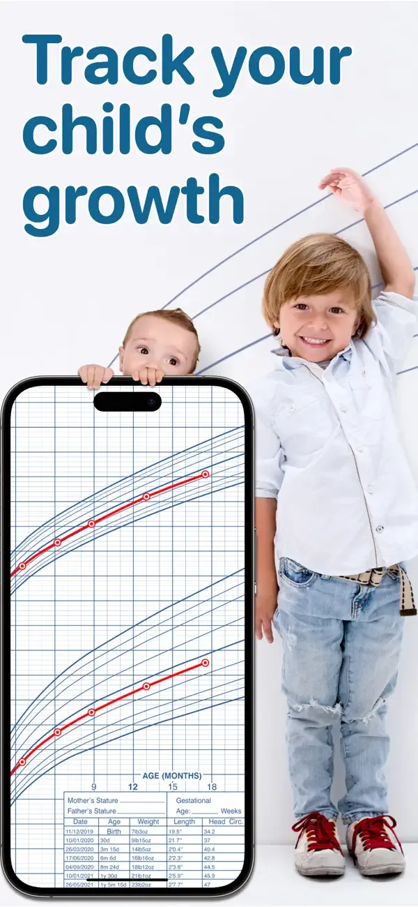Growth: baby & child charts screenshot 1