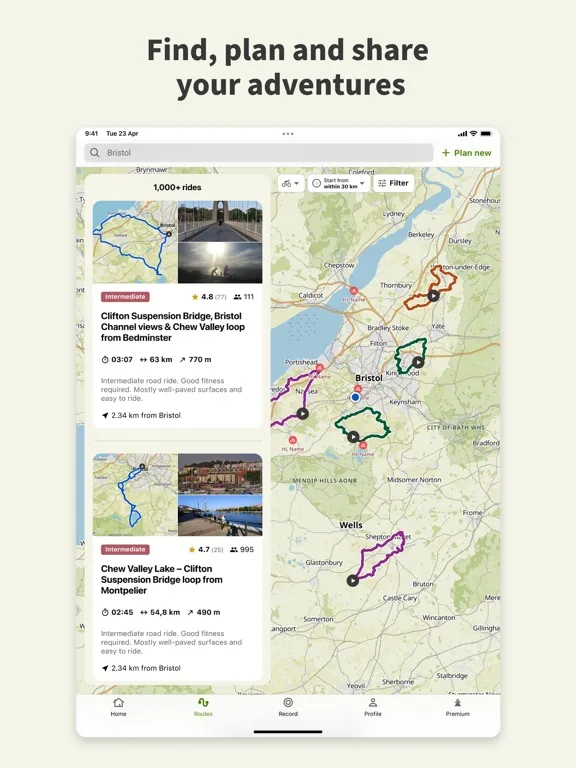 komoot - hike, bike & run screenshot 1