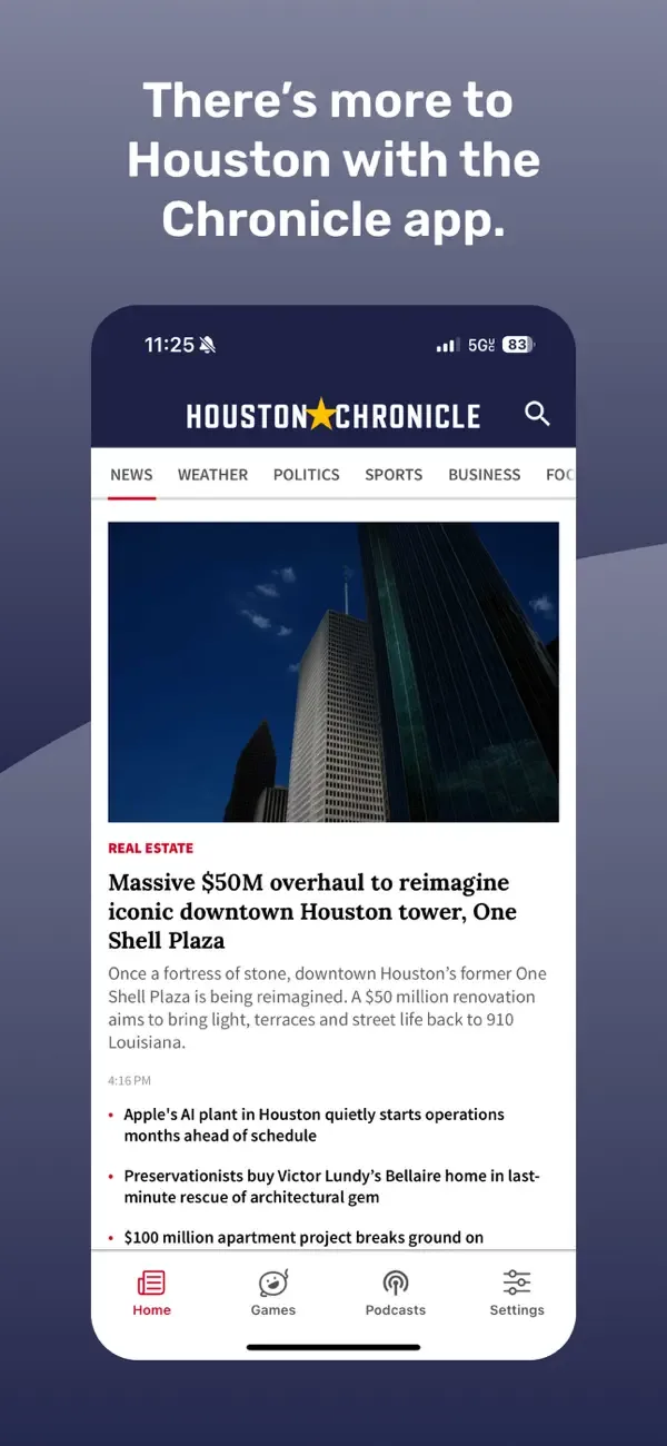 Houston Chronicle screenshot 1