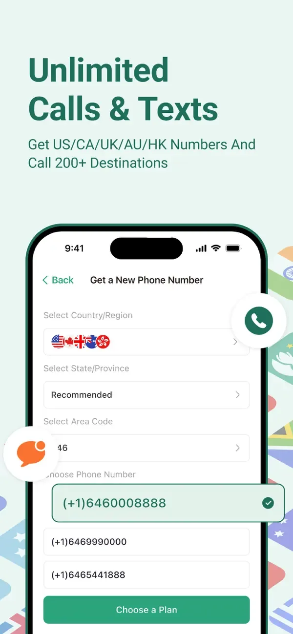 WeTalk- WiFi Calls & 2nd Phone screenshot 1
