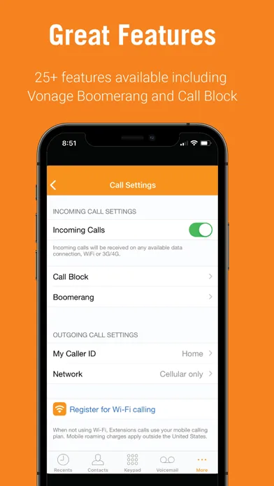 Vonage Home Extensions screenshot 1