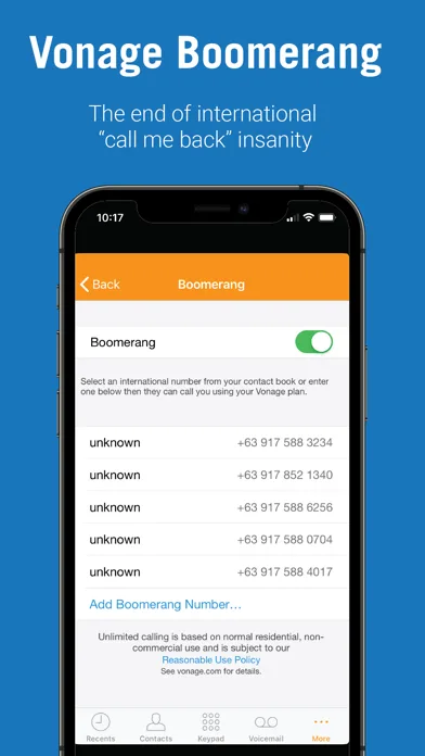 Vonage Home Extensions screenshot 2