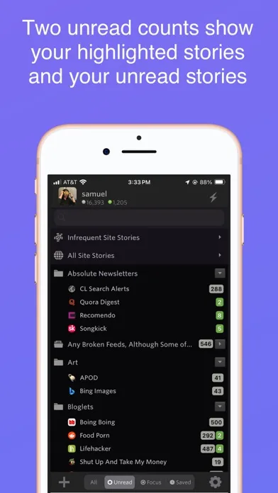 NewsBlur screenshot 2